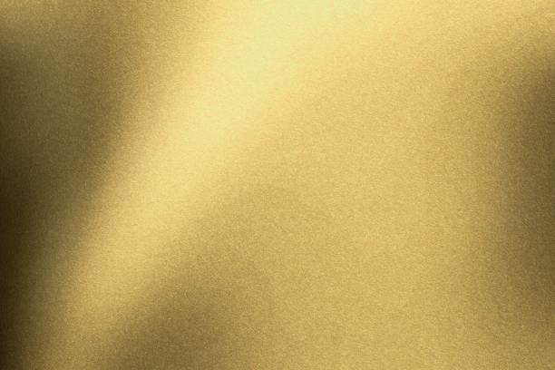 istock Abstract texture background, shiny polished gold wave metal 1141671904