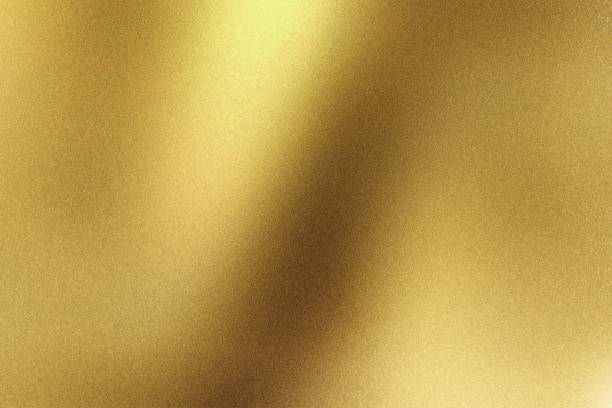 istock Abstract texture background, light shining on gold corrugated metallic 1141671907