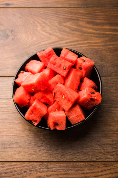 istock Watermelon / tarbooj fruit cube slices served in a bowl. selective focus 1141672549