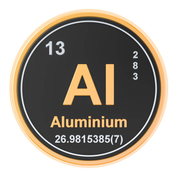 istock Aluminium Al chemical element. 3D rendering isolated on white background 1141673272