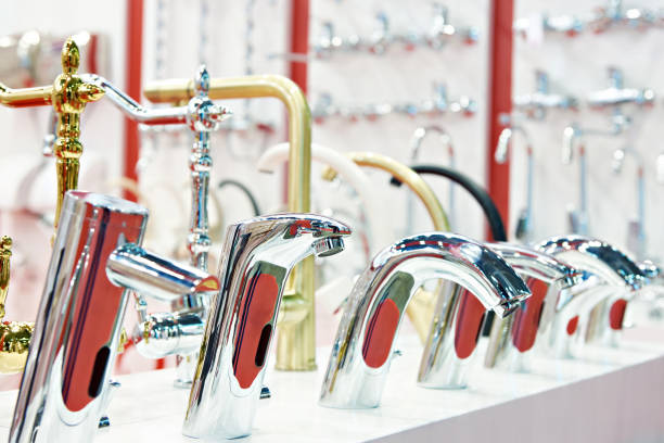 istock Water taps in the store 1141675008