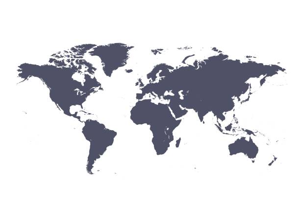 карта мира с вектором стран - globe politics topography world map stock illustrations