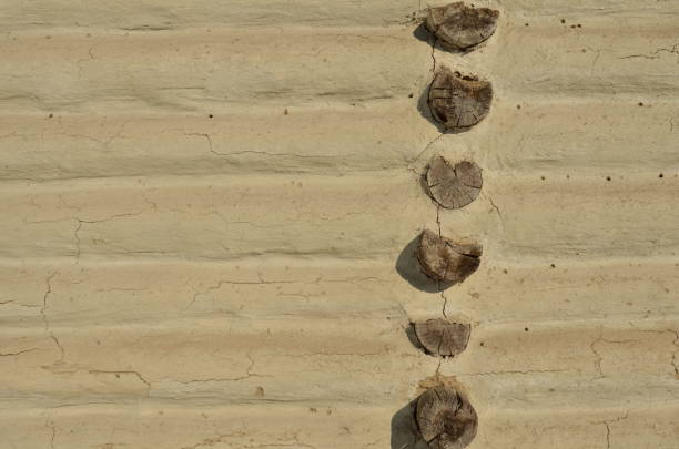 istock Plastered wooden beam wall 1141678641