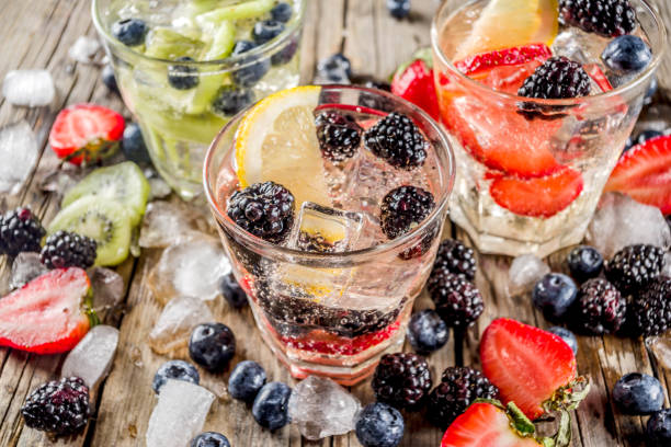 istock Lemonade, infused water with fresh berries 1141679824