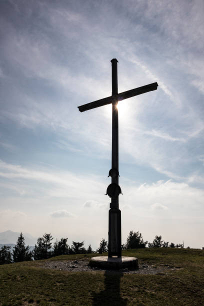 istock Summit cross on mountain Zwieselberg, Bavaria, Germany 1141681787