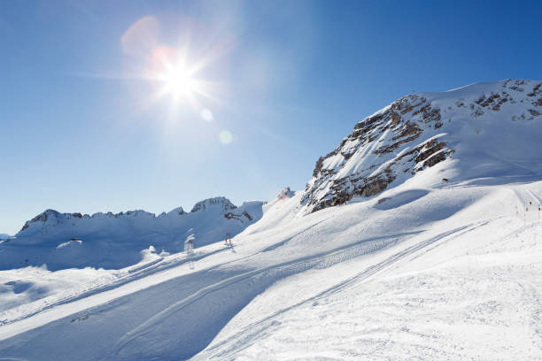 istock Mountain view from Zugspitze, Bavaria, Germany, in wintertime 1141681804