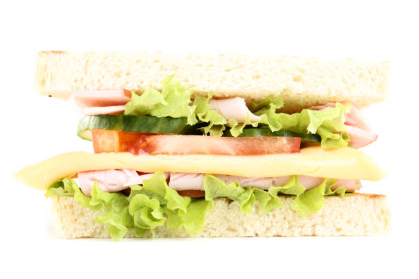 istock Tasty sandwich isolated on white background 1141682137