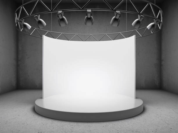 istock Blank trade exhibition stand with screen 1141682963