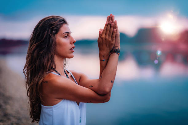 istock Meditation. Gesture Namaste - Yoga, praying. 1141686090