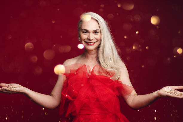 istock Pretty woman having fun with glitters 1141688434
