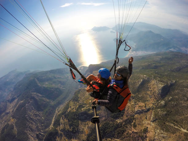 istock Tandem jump in paragliding. 1141689951