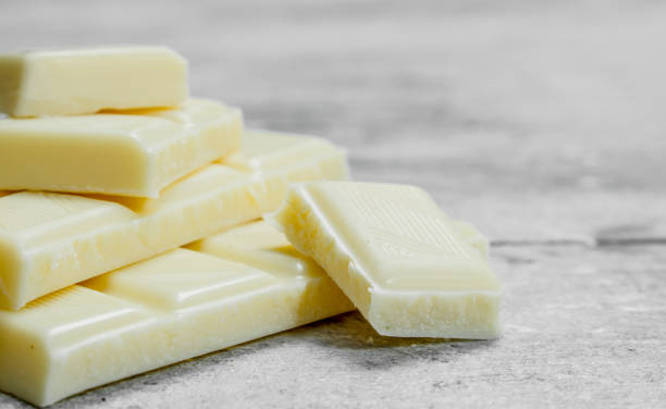 istock Pieces of white chocolate. 1141690537