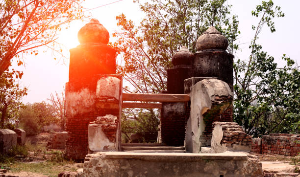 istock Ancient water well perspective view during sunrise 1141690658