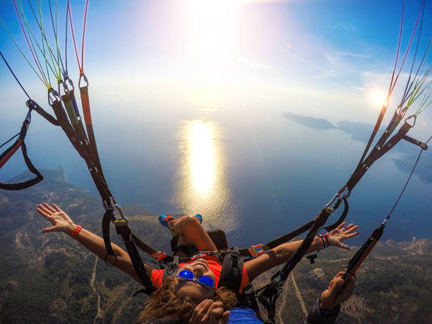 istock Tandem jump in paragliding. 1141691187