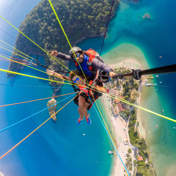 istock Tandem jump in paragliding. 1141696077