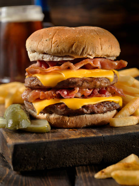 istock Bacon Double Cheeseburger with Fries 1141697047