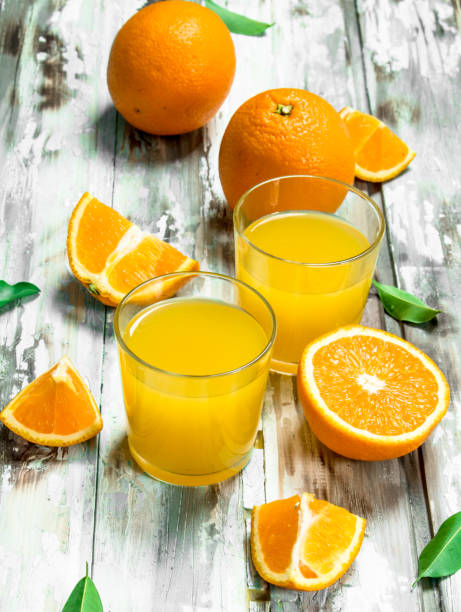 istock Orange juice glass. 1141700262