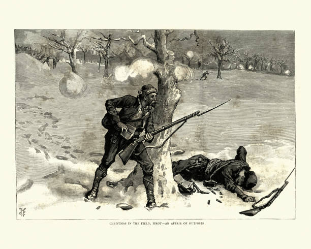 istock Serbo-Bulgarian War, Skirmish bewteen infantry, 19th Century 1141700452