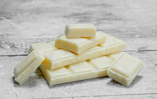 istock Pieces of white chocolate. 1141705549