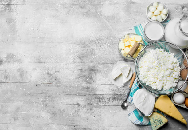 istock The range of different types of dairy products . 1141705620