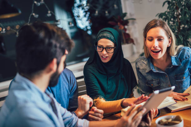 istock Group of students study at home. Learning and preparing for university exam. 1141711806