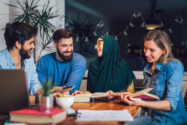 istock Group of students study at home. Learning and preparing for university exam. 1141711873