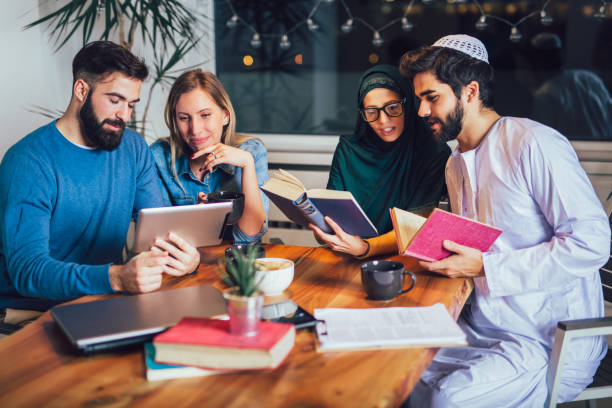 istock Group of students study at home. Learning and preparing for university exam. 1141713082