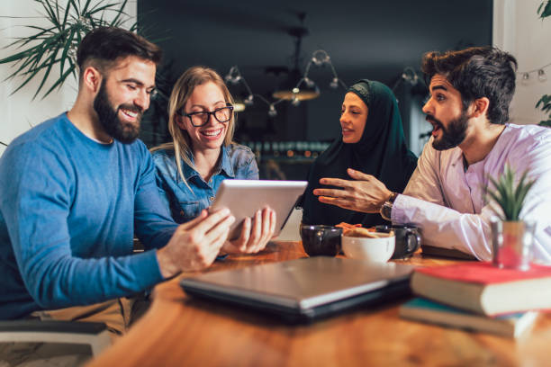 istock Group of students study at home. Learning and preparing for university exam. 1141713512
