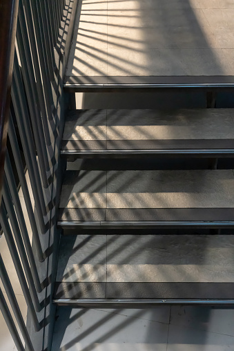 Effect of sunlight on concrete stairs