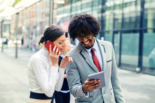 istock Business people walking talking 1141715574