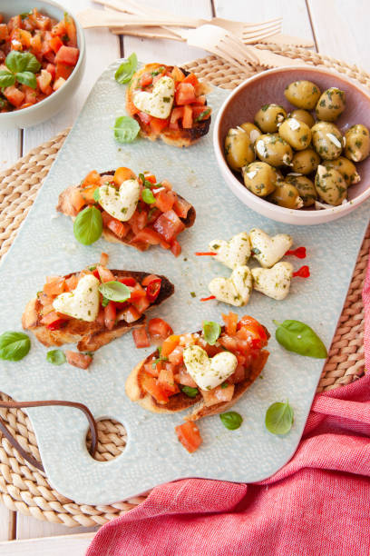 istock Toasted baguette with tomatoes and cheese 1141717277