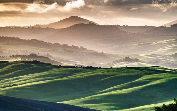 istock Sunny landscape from Val d'Orcia, Tuscany, Italy 1141717898