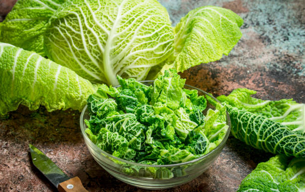 istock Cabbage salad in a glass bowl. 1141726142