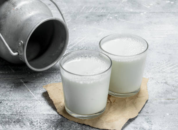 istock Milk in glasses with a can. 1141727393
