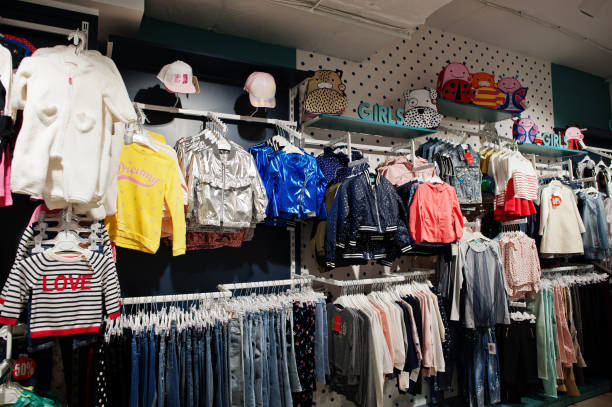 istock Children's clothing store 1141729453