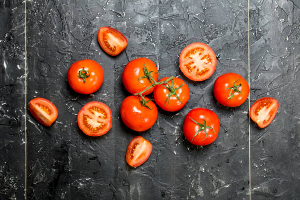 istock Pieces of fresh tomatoes. 1141732907