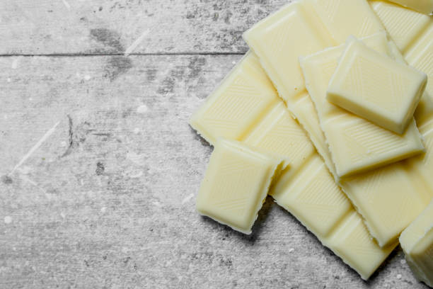 istock Pieces of white chocolate. 1141733324