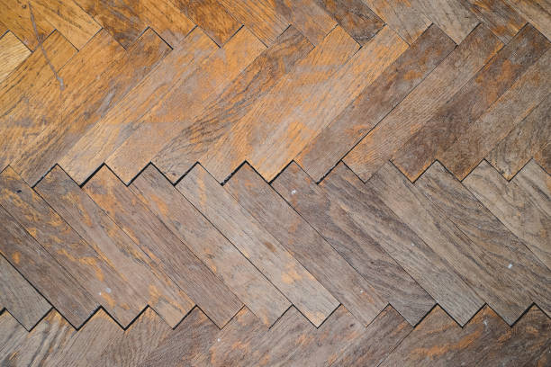 istock Old wooden floor 1141734001