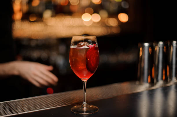 istock Delicious cocktail with a decor of red vegetable slice 1141736048