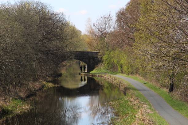 istock Stone Wall Over the Union Canal and Joggers 1141736108