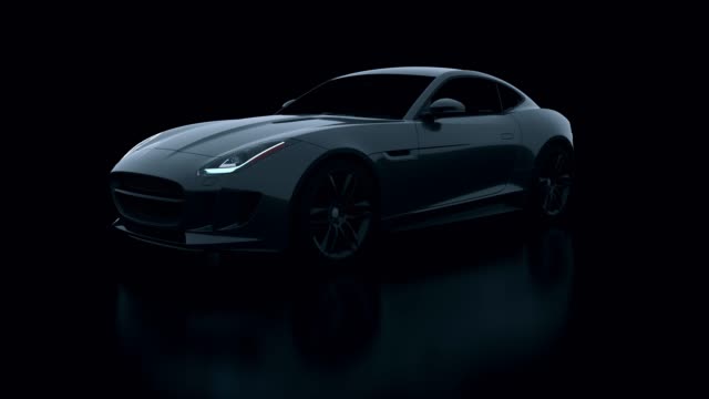 Concept 3d car in studio shot