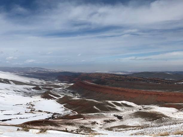 istock Red rocks in Wyoming during winter 1141739064