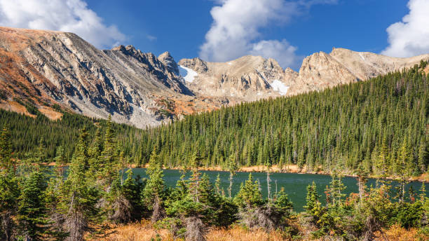 Autumn at Long Lake - Brainard Lake Recreation Area - Colorado Autumn at Long Lake - Brainard Lake Recreation Area - Colorado ice lakes colorado stock pictures, royalty-free photos & images