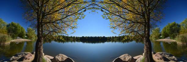istock Autumnal Symmetrical Impressions from Berlin Spandau, Germany 1141741174