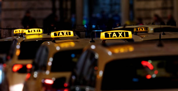 istock yellow Taxi signs 1141742705