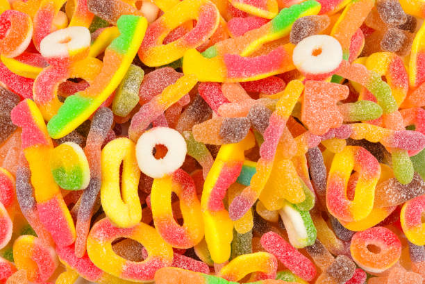 istock Assorted gummy candies. Top view. Jelly  sweets. 1141744562