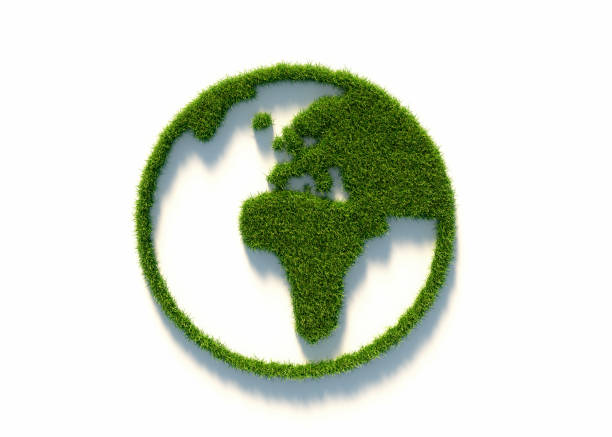 World Map Made Of Green Grass : Environmental Issues And Green Energy Concept World map made of green grass on white background. Horizontal composition with clipping path and copy space. Environmental issues and green energy concept. better world stock pictures, royalty-free photos & images