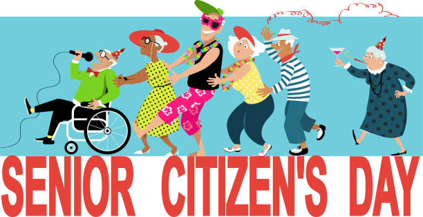 senioren-bürgertag - senior citizen woman stock-grafiken, -clipart, -cartoons und -symbole
