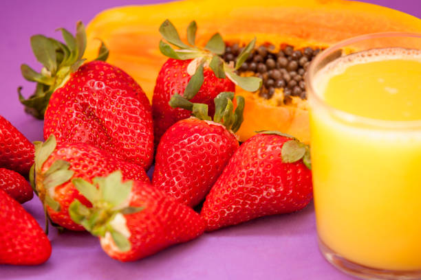 istock strawberry and mango and fruit juice 1141751695