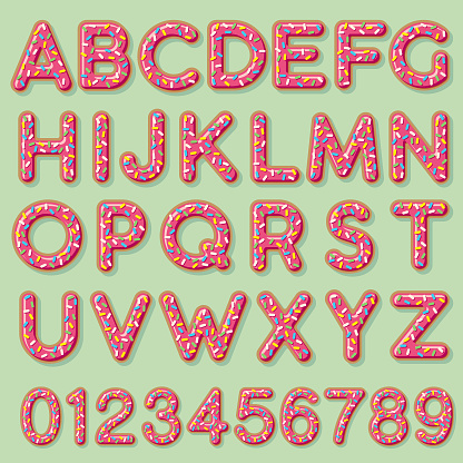 A cute frosted donut letter. File is built in CMYK for optimal printing and can easily be converted to RGB. Background is a separate layer and easy to delete.